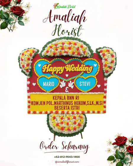 Papan Bunga Pernikahan Margo Mulya
